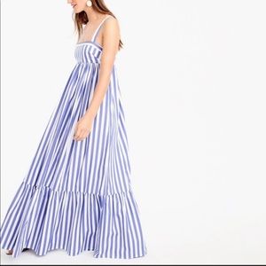 J Crew NWT Thomas Mason striped cotton maxi dress